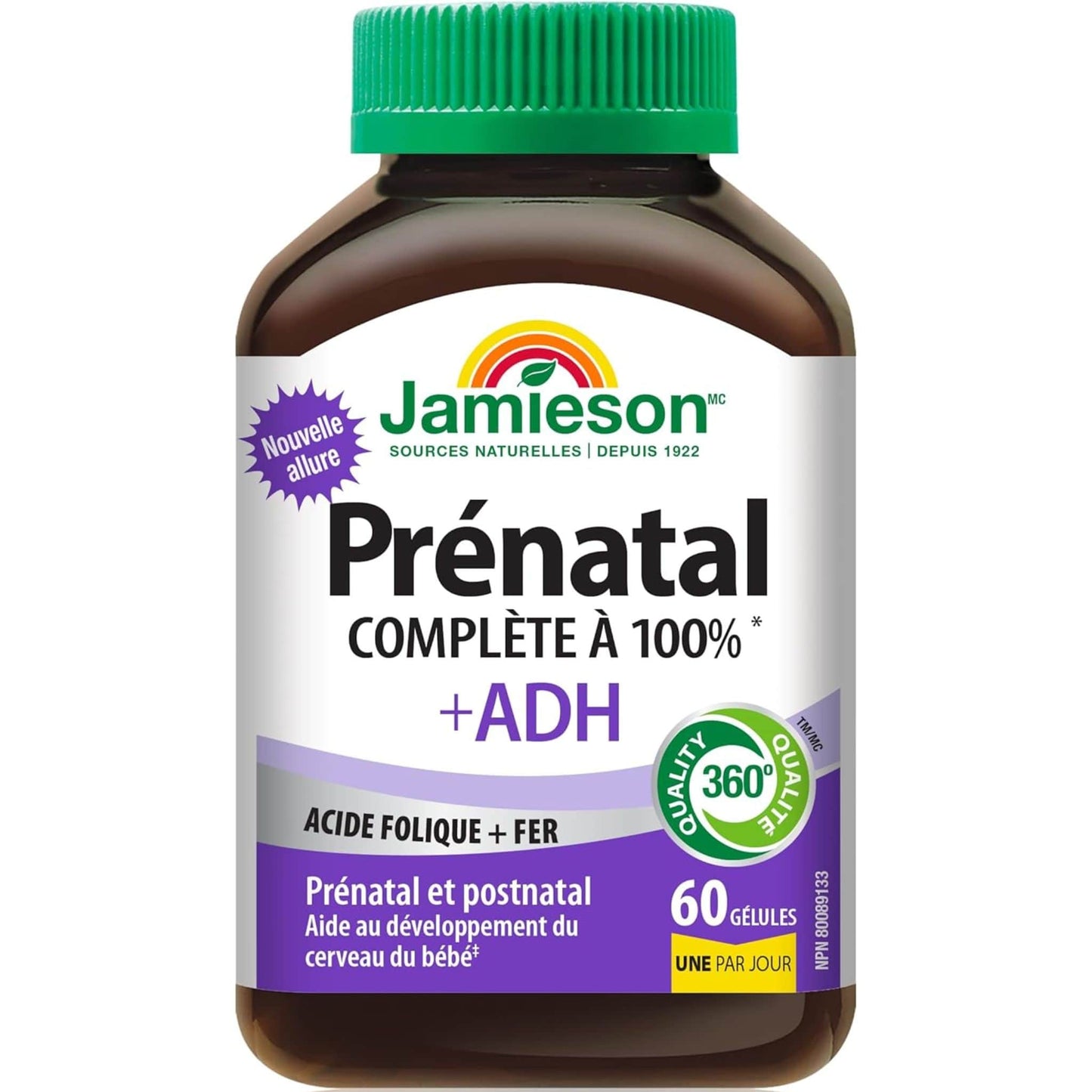 60 Softgels | Jamieson Prenatal 100% Complete + DHA