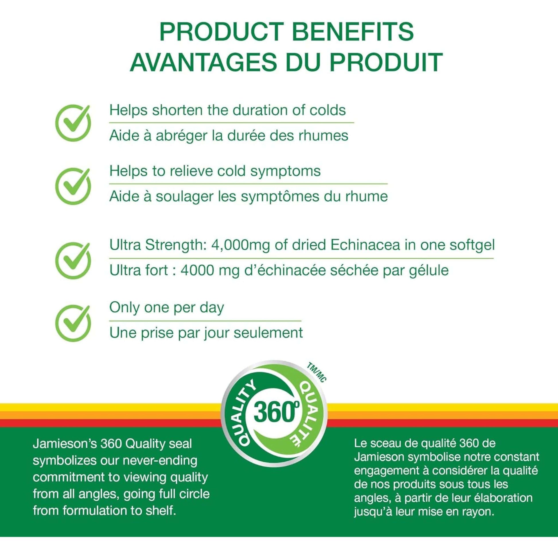 60 Softgels | Jamieson Echinacea 4,000 mg, Ultra Strength