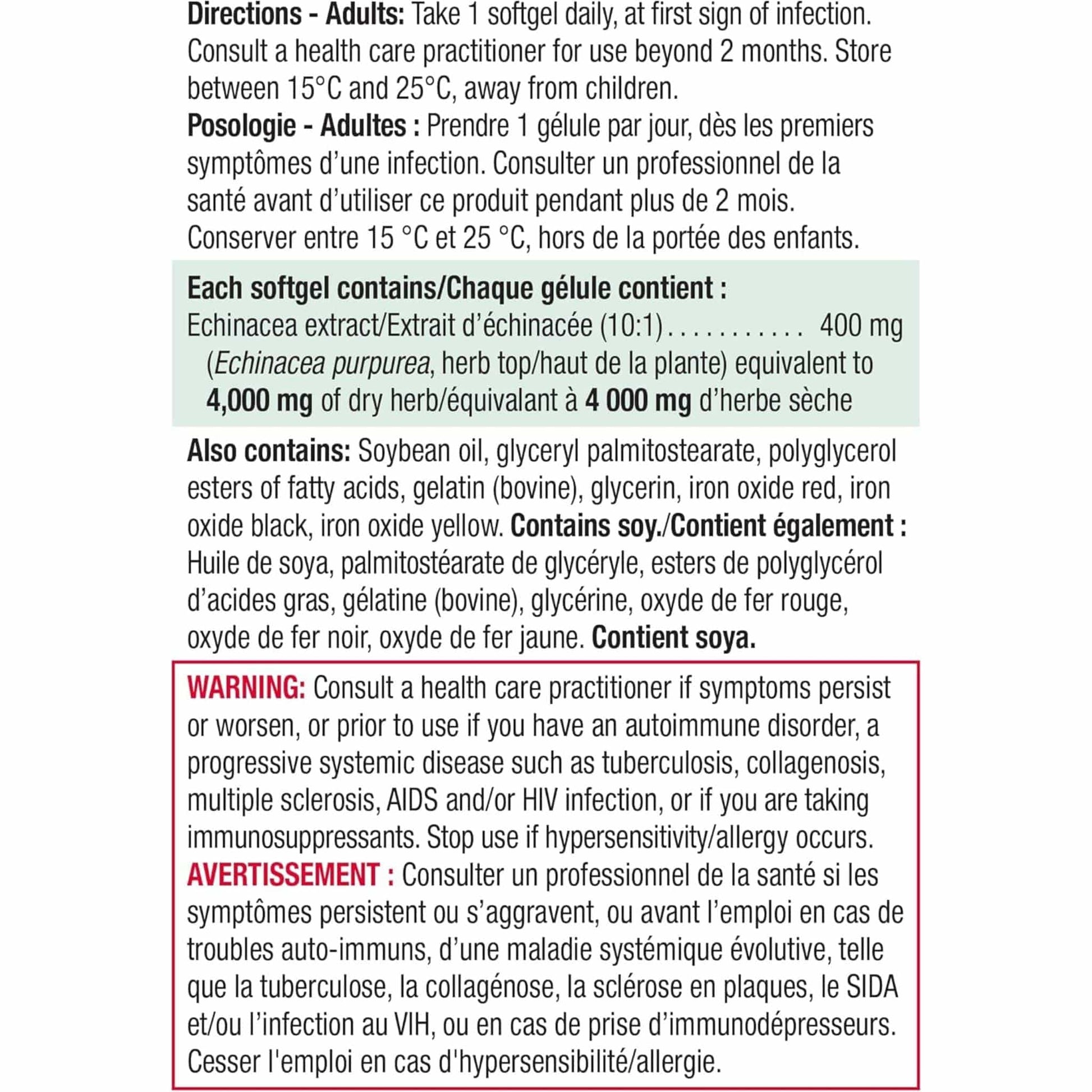 60 Softgels | Jamieson Echinacea 4,000 mg, Ultra Strength