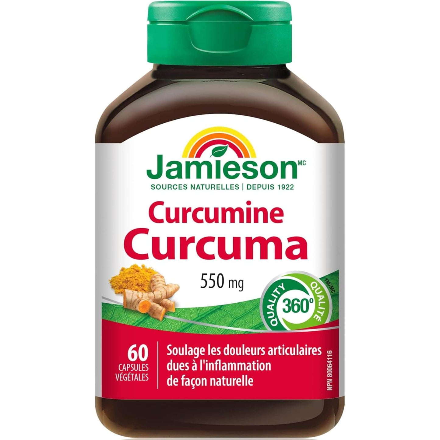 60 Vegetarian Capsules | Jamieson Curcumin Turmeric 550 mg