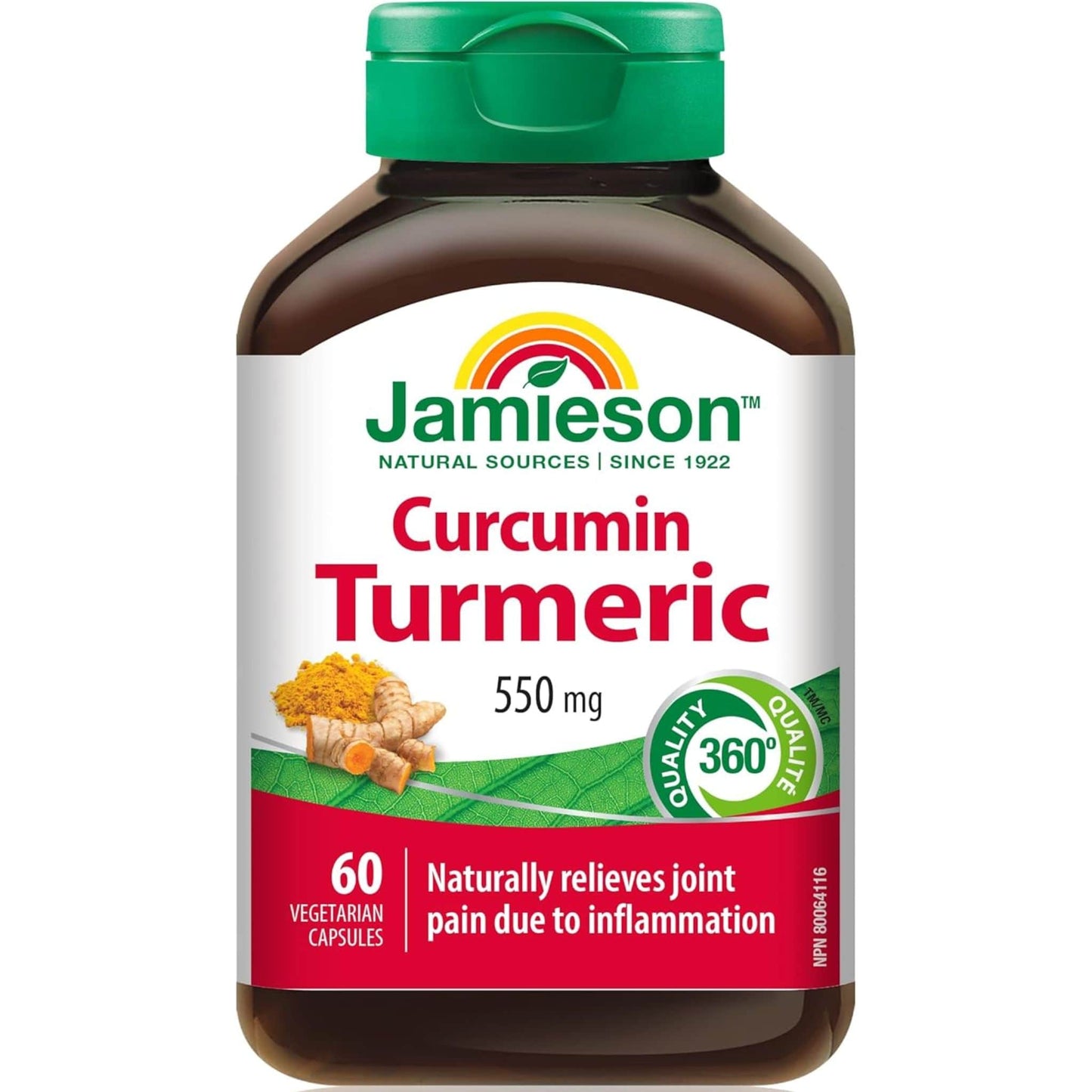 60 Vegetarian Capsules | Jamieson Curcumin Turmeric 550 mg