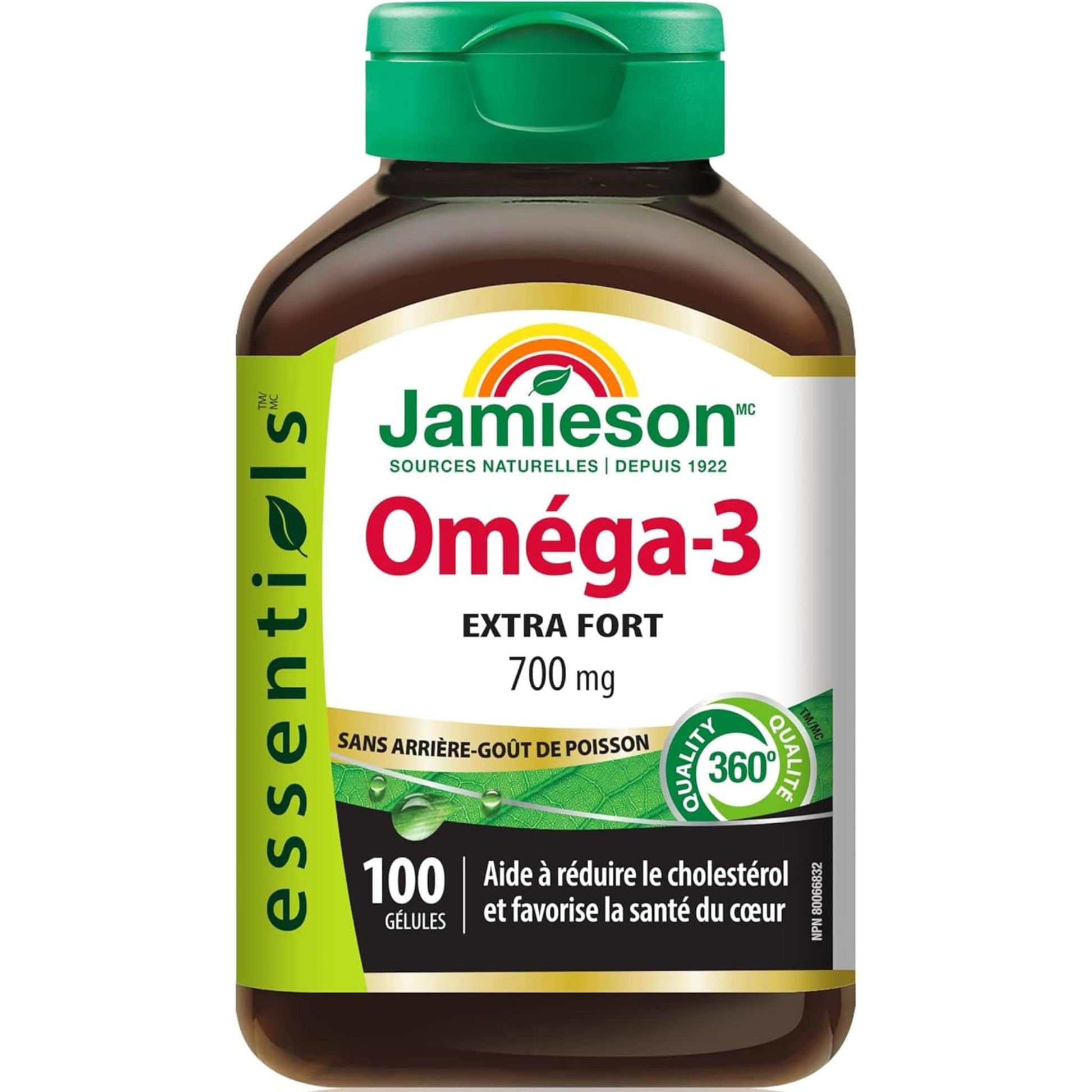 100 Softgels | Jamieson Omega-3 700 mg Extra Strength