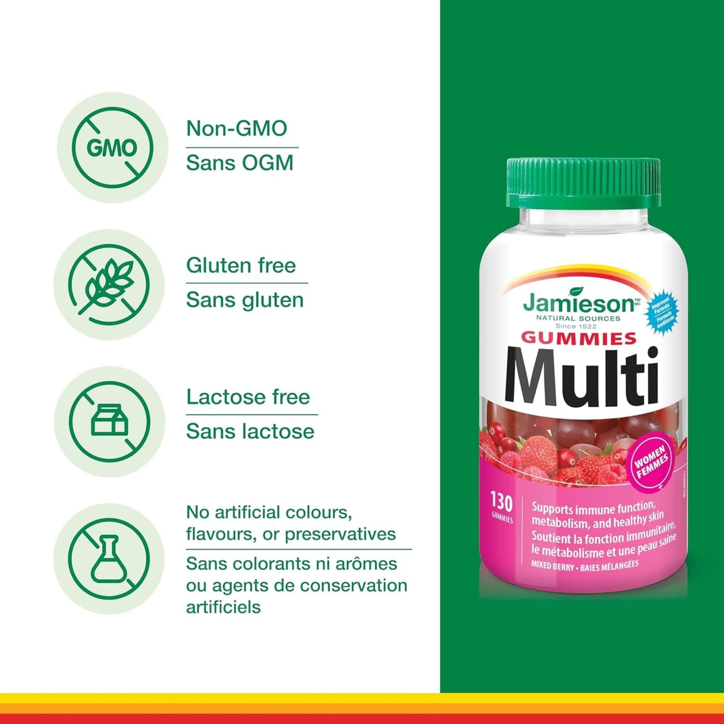 Mixed Berry, 130 Gummies | Jamieson Gummies Multi for Women