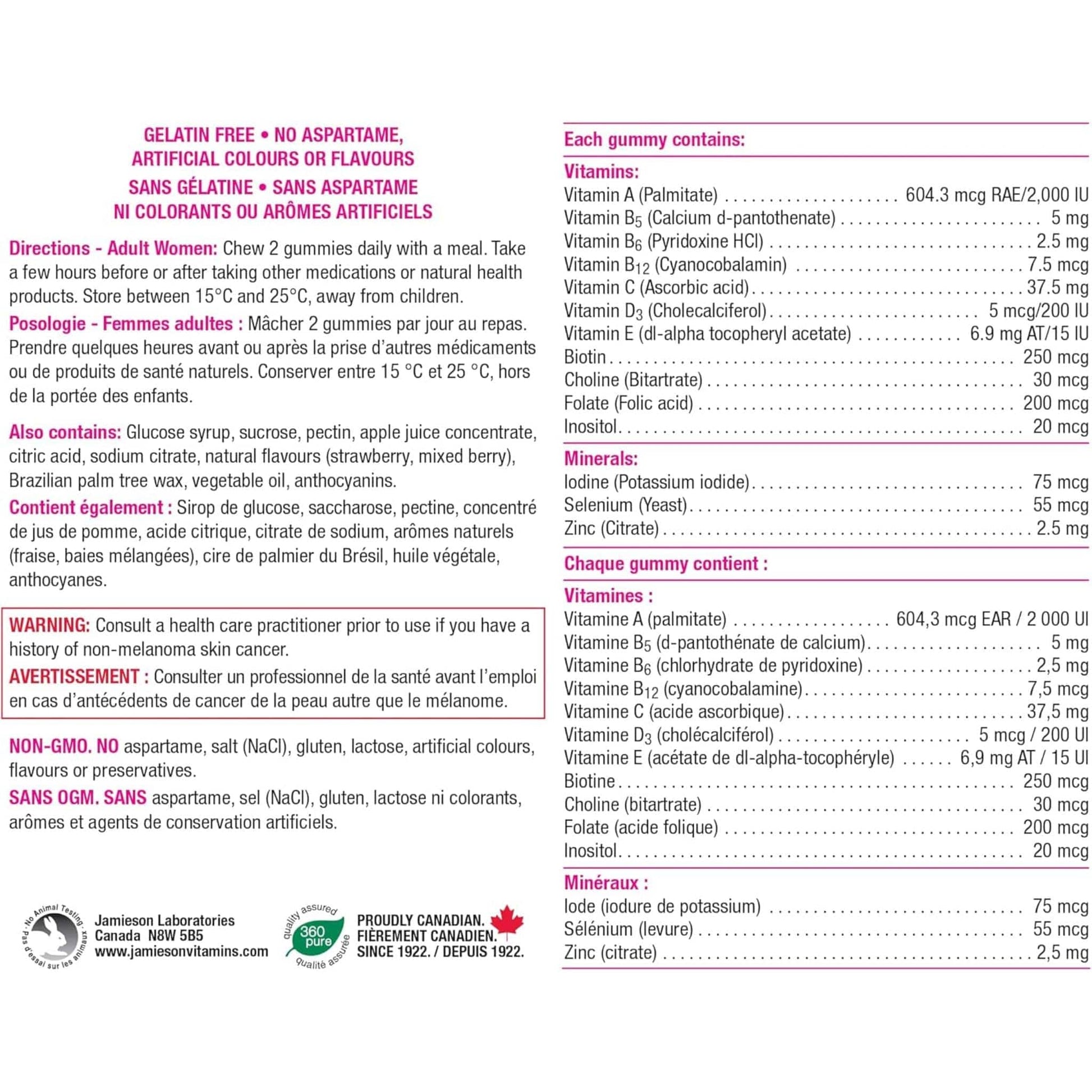 Mixed Berry, 130 Gummies | Jamieson Gummies Multi for Women