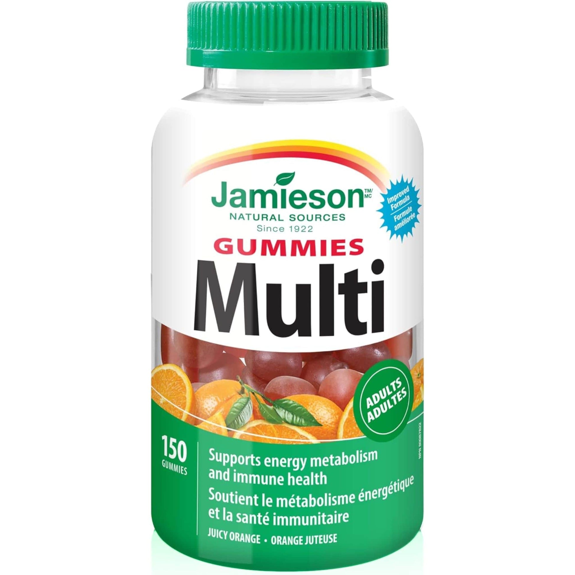 Juicy Orange Flavour, 150 Gummies | Jamieson Gummies Multivitamins for Adults