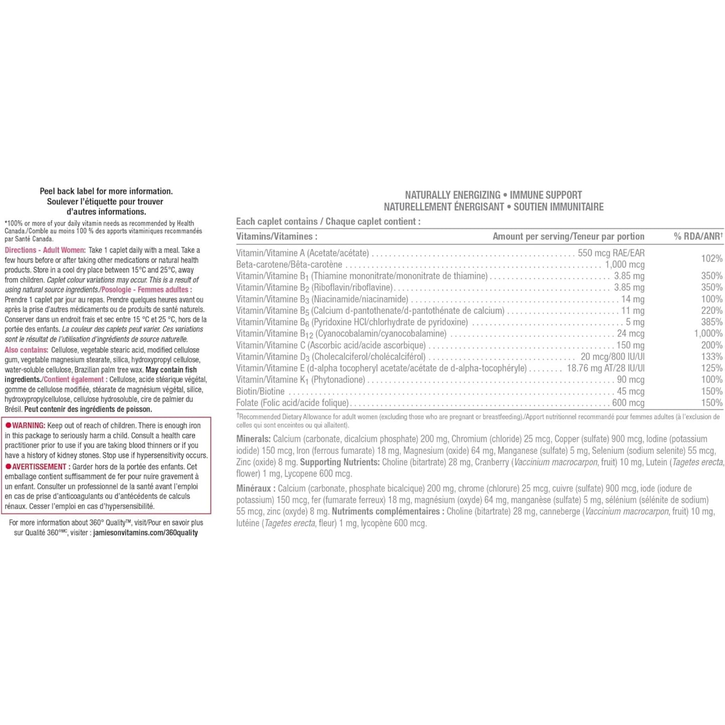 160 Caplets (New Formula) | Jamieson Multi 100% Complete Multivitamin for Women