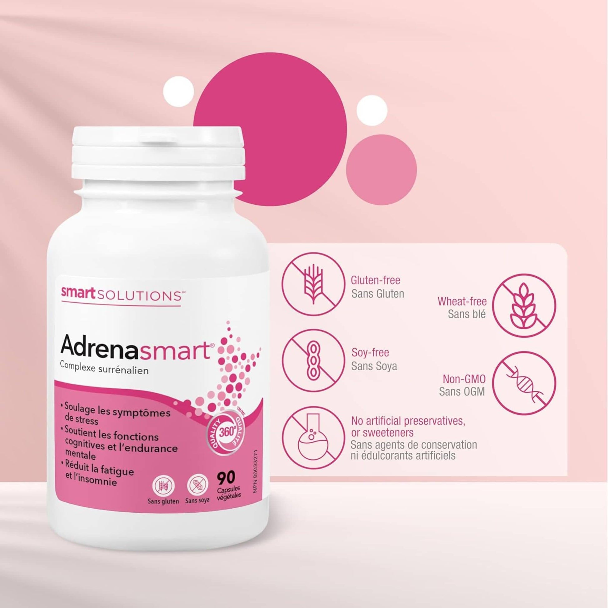 90 Vegetarian Capsules | Smart Solutions Adrenasmart, Helps bring your body back into balance (Formerly Lorna Vanderhaeghe)