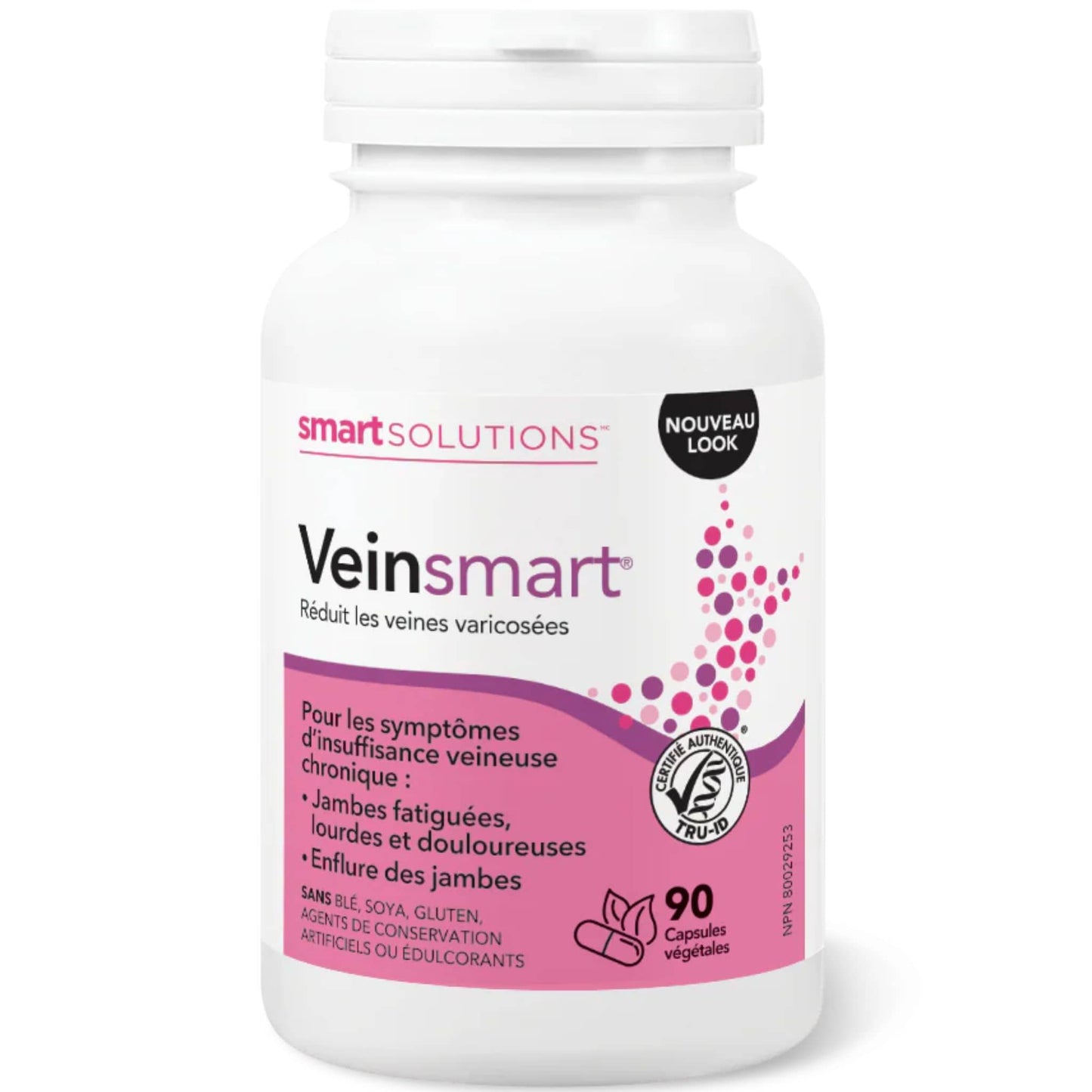 90 Vegetarian Capsules | Smart Solutions Veinsmart, Reduce varicose veins (Formerly Lorna Vanderhaeghe)