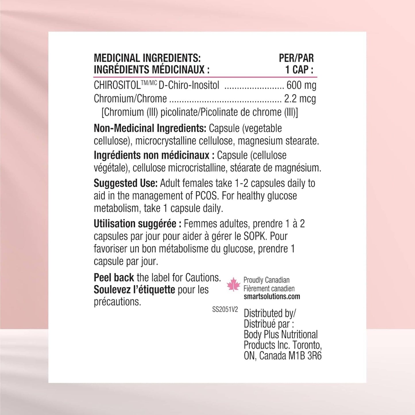 30 Vegetarian Capsules | Smart Solutions Glucosmart, PCOS support, Healthy Glucose Metabolism, Supports Normal Ovulation