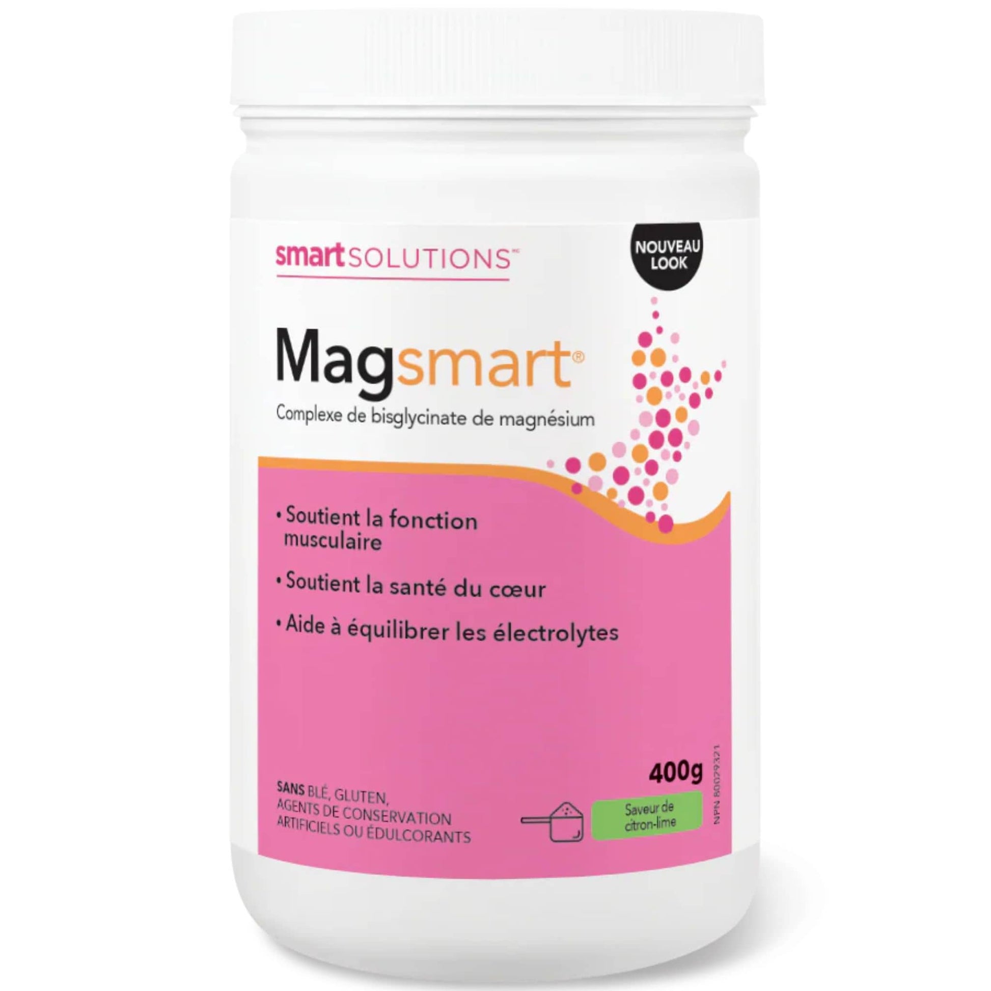 Lemon Lime Flavour, 400g | Smart Solutions Magsmart Powder, Magnesium Bisglycinate Powder (Formerly Lorna Vanderhaeghe Magsmart)