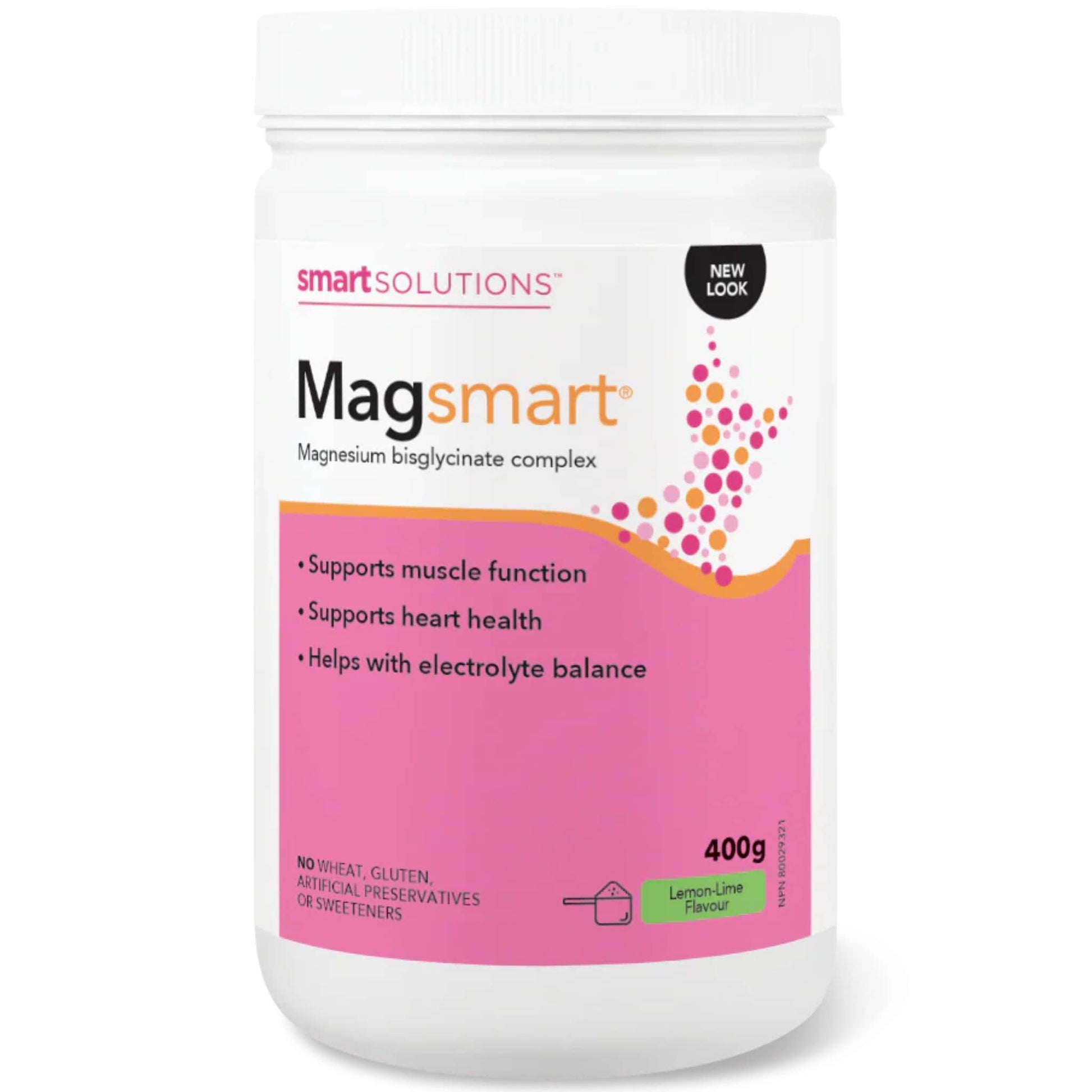 Lemon Lime Flavour, 400g | Smart Solutions Magsmart Powder, Magnesium Bisglycinate Powder (Formerly Lorna Vanderhaeghe Magsmart)
