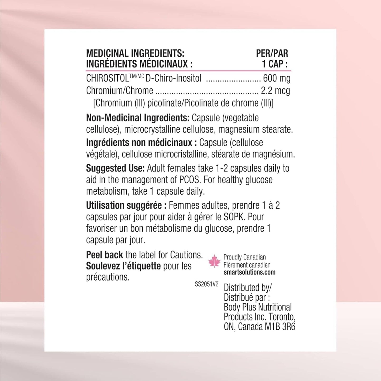 60 Vegetarian Capsules | Smart Solutions Glucosmart, PCOS support, Healthy Glucose Metabolism, Supports Normal Ovulation