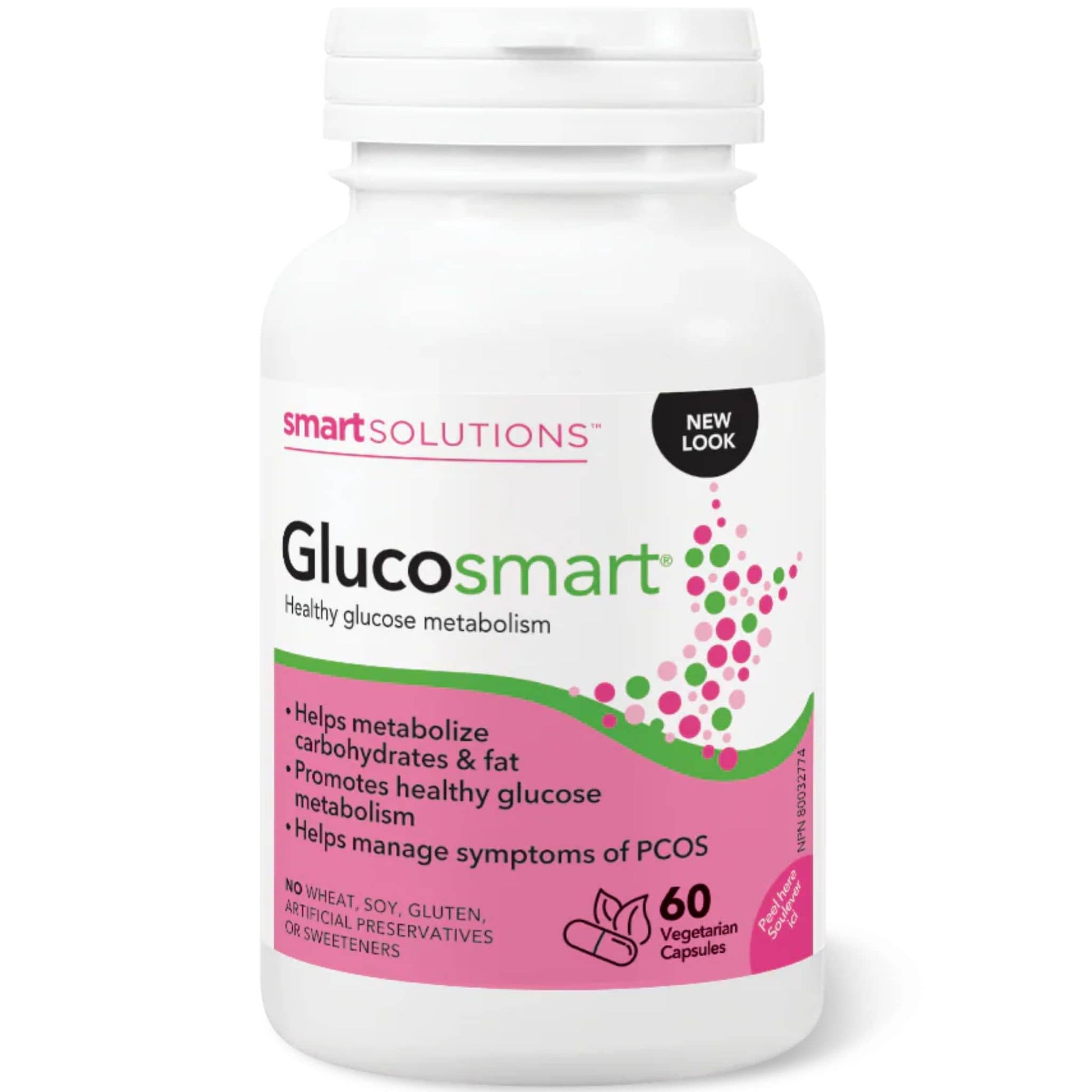 60 Vegetarian Capsules | Smart Solutions Glucosmart, PCOS support, Healthy Glucose Metabolism, Supports Normal Ovulation