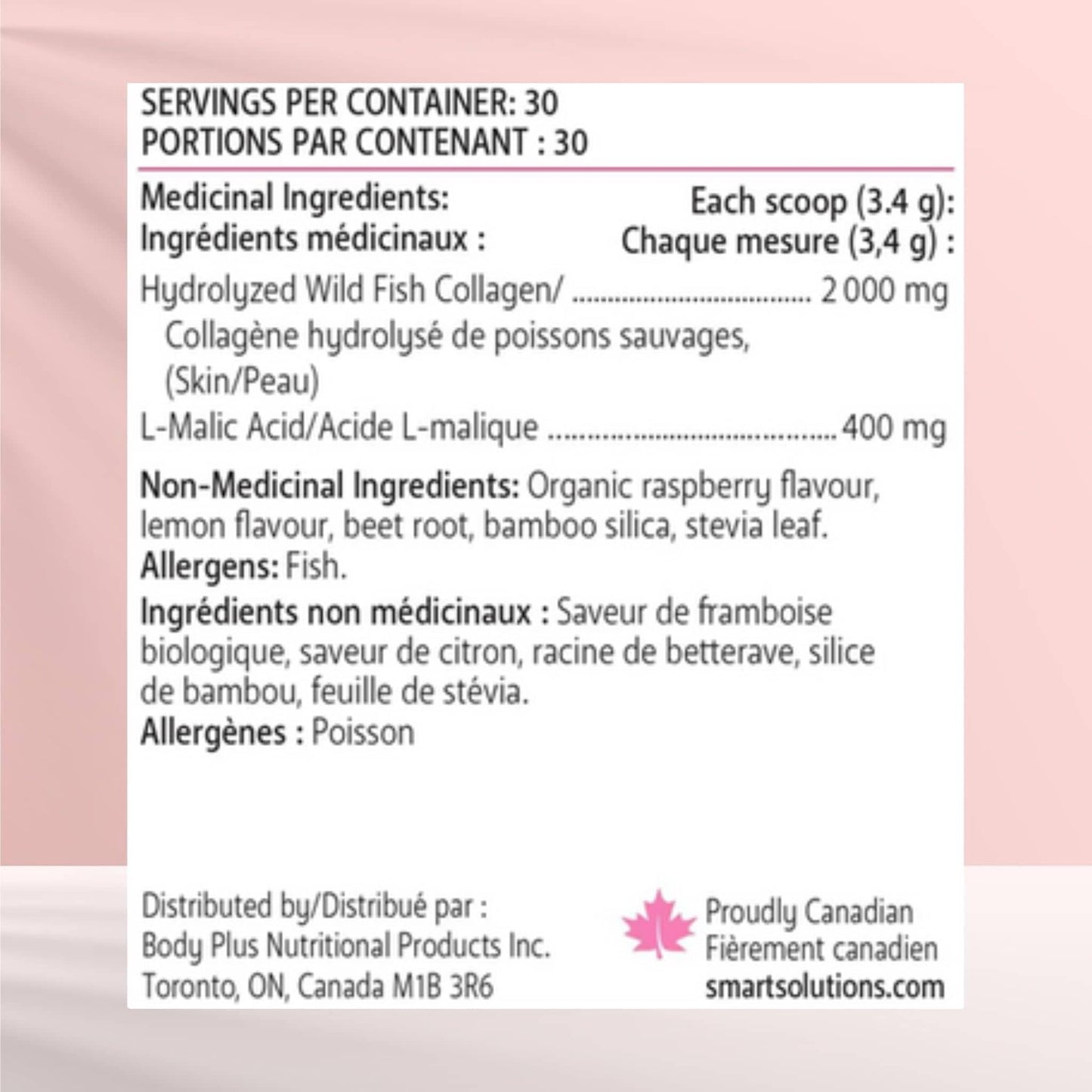 Unflavoured, 220g | Smart Solutions Active Collagen Powder, Marine Collagen Peptides