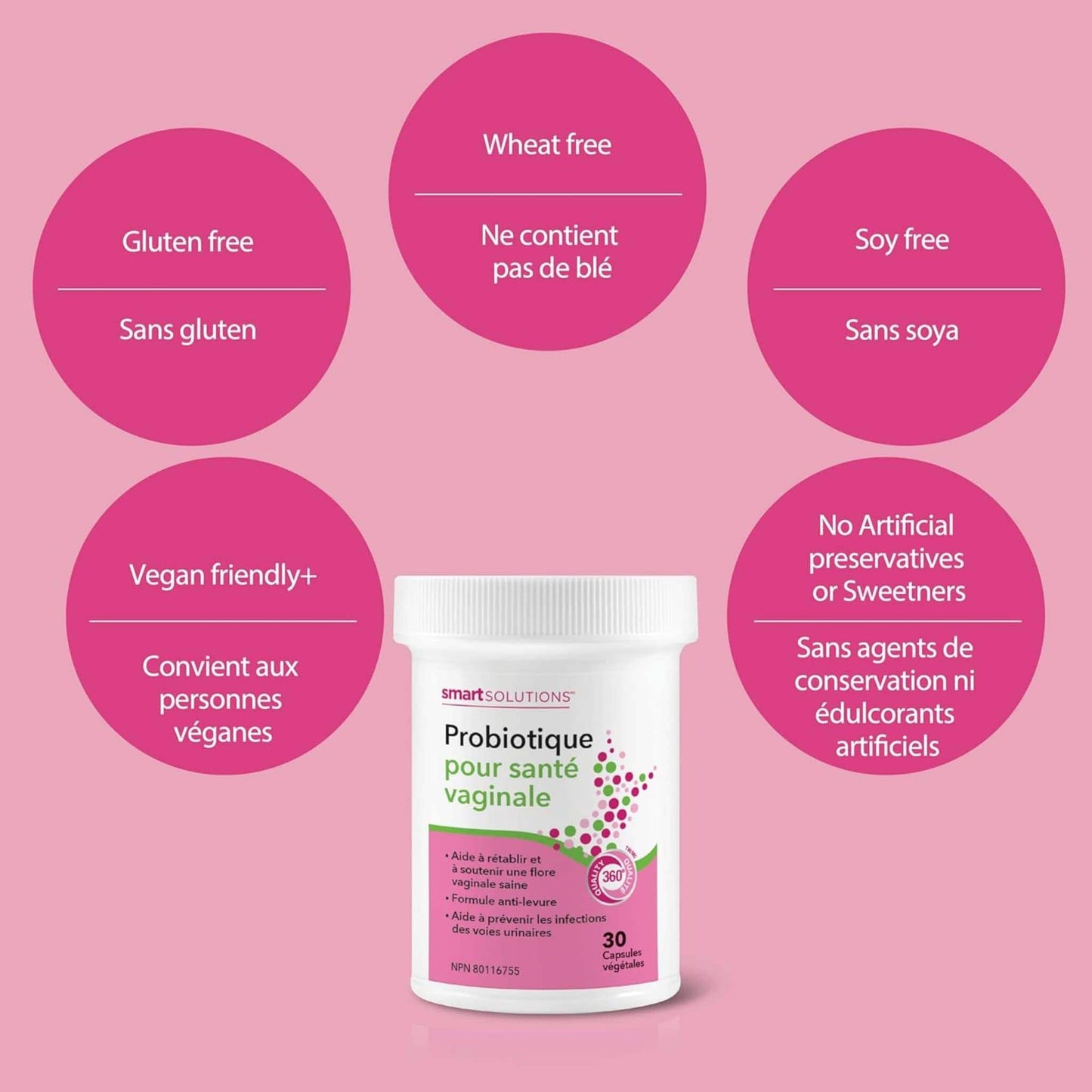 30 VegetarianCapsules | Smart Solutions Vaginal Health Probiotic With Cranberry