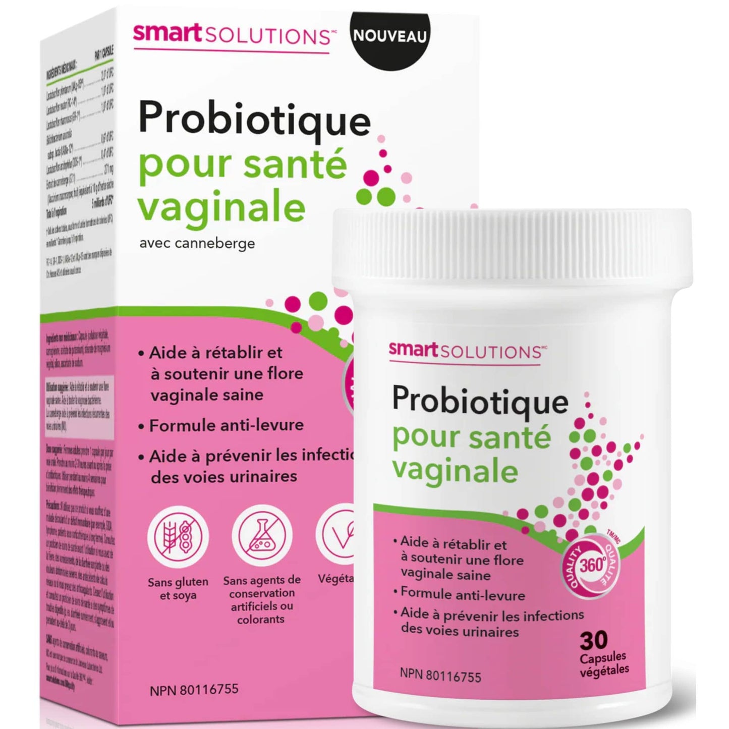 30 VegetarianCapsules | Smart Solutions Vaginal Health Probiotic With Cranberry