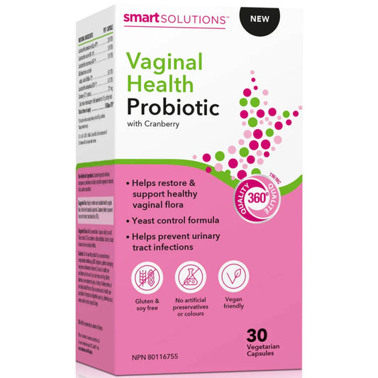 30 VegetarianCapsules | Smart Solutions Vaginal Health Probiotic With Cranberry