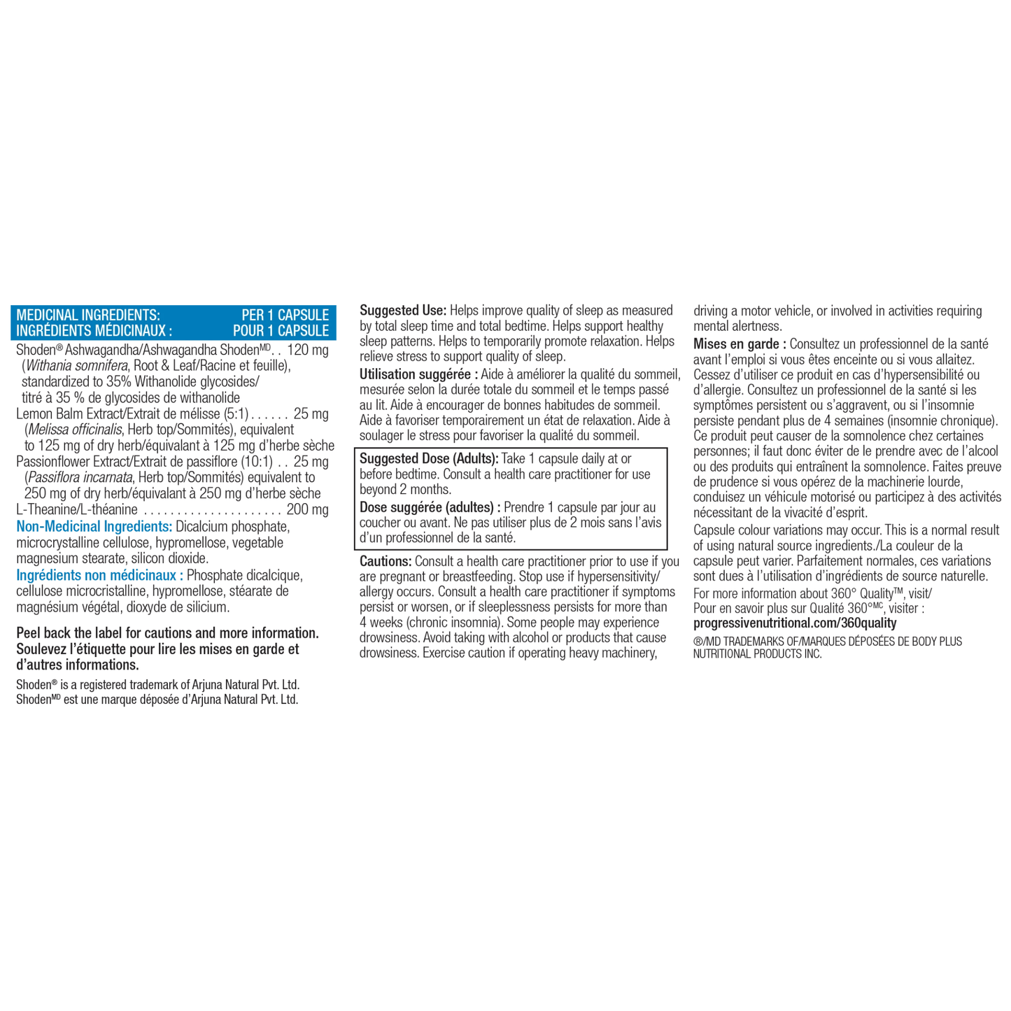 30 Vegetable Capsules | Progressive Ashwagandha Sleep Complex