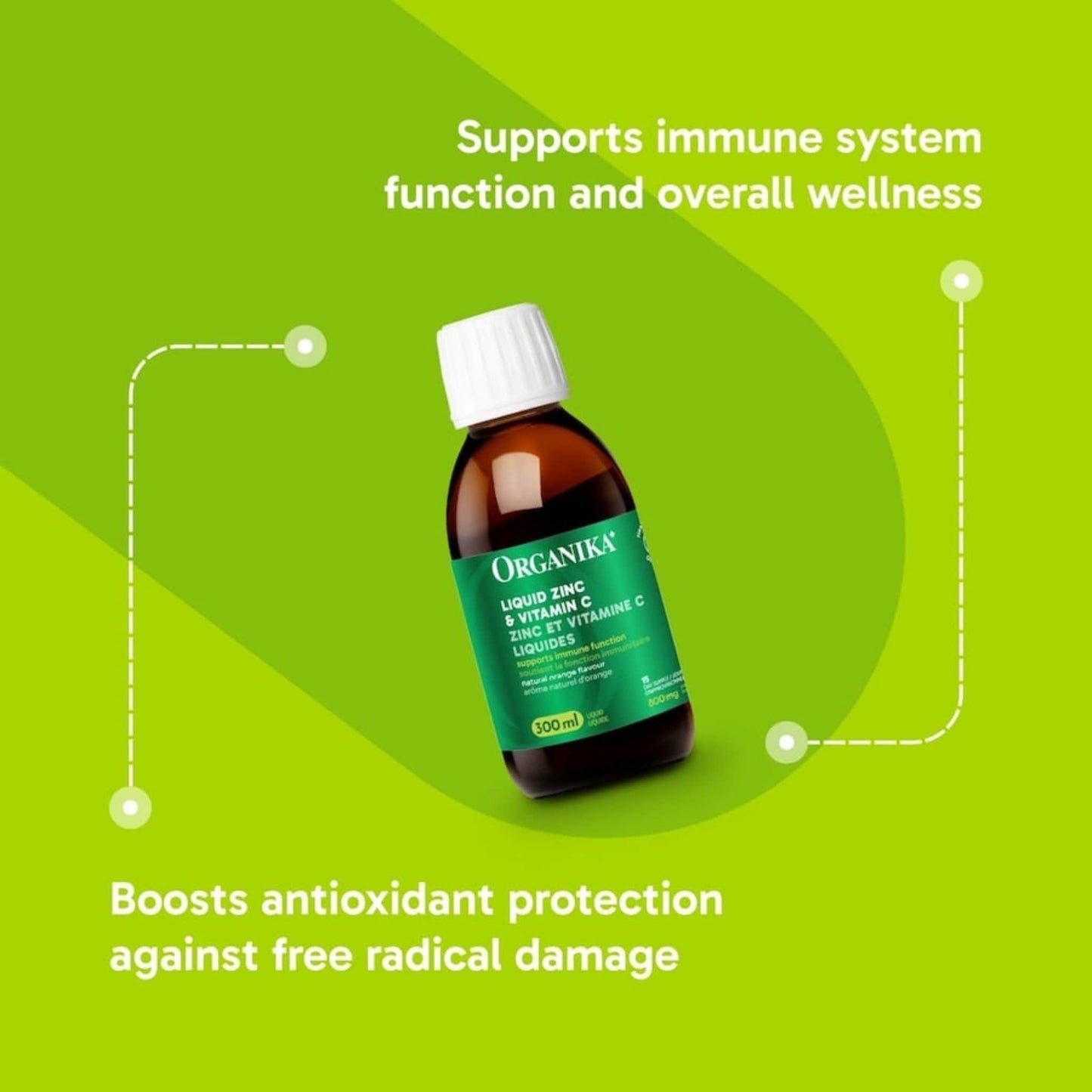 Natural Orange Flavour, 300mL | Organika Liquid Zinc & Vitamin C