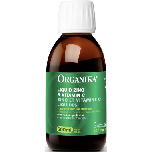 Natural Orange Flavour, 300mL | Organika Liquid Zinc & Vitamin C