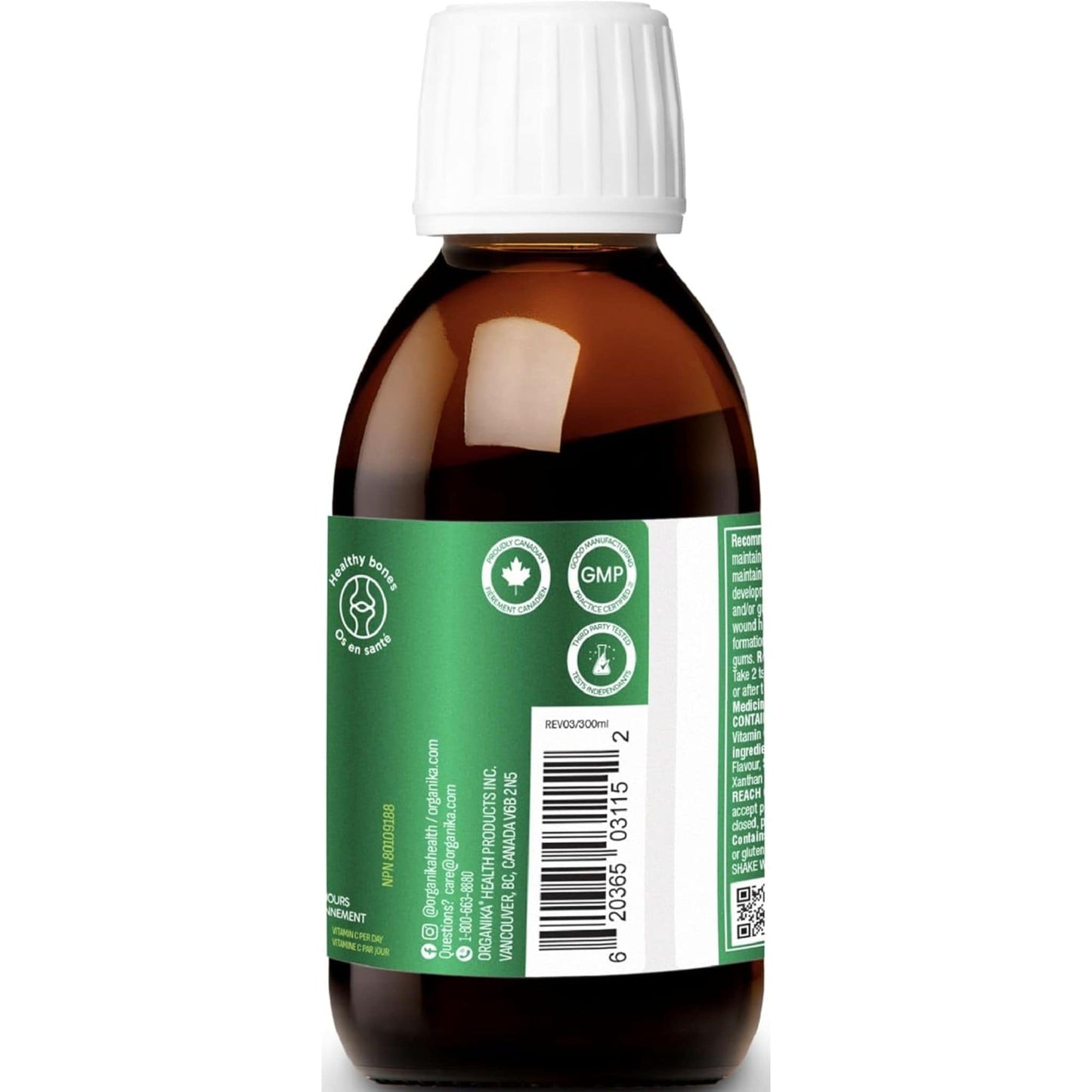 Natural Orange Flavour, 300mL | Organika Liquid Zinc & Vitamin C