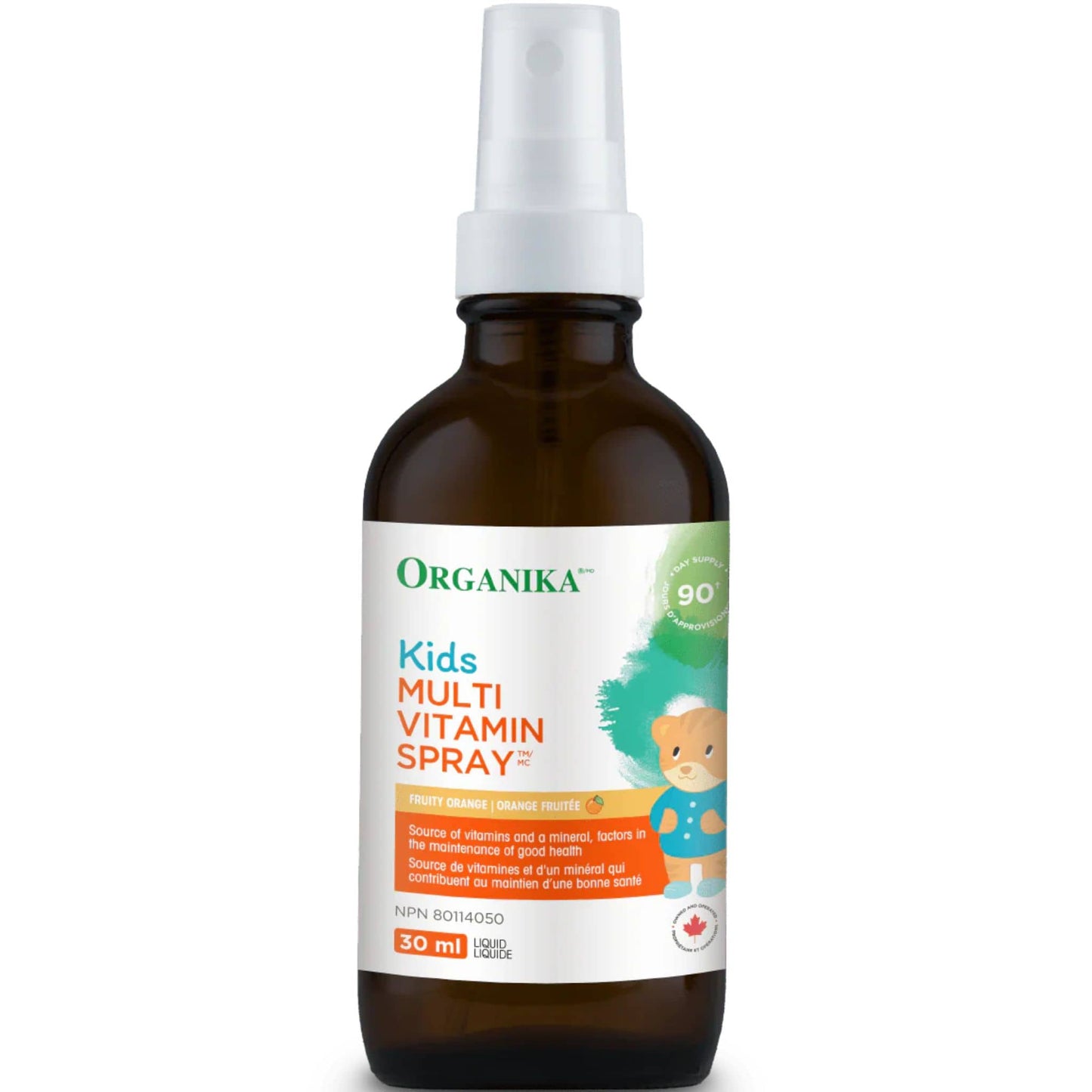 Fruity Orange Flavour, 30mL | Organika Kids Multivitamin Spray
