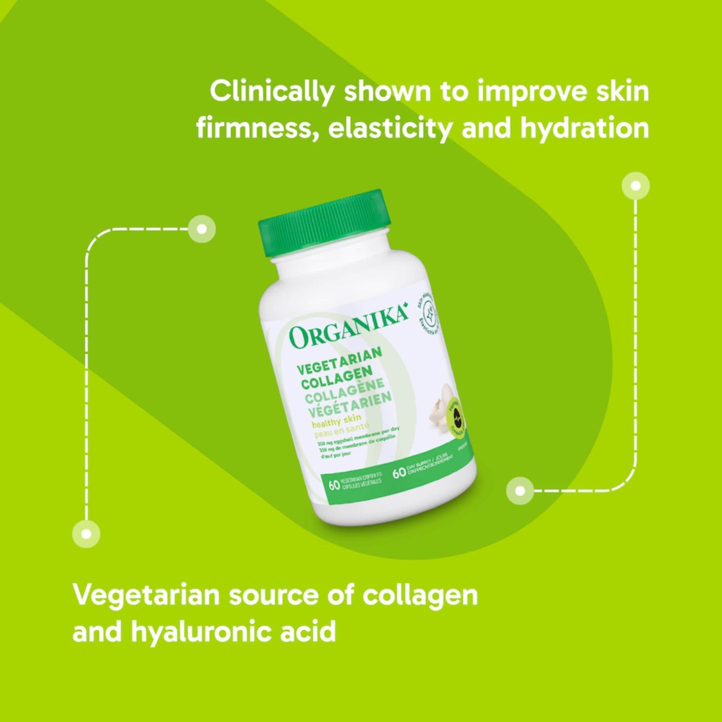 60 Vegetarian Capsules | Organika Vegetarian Collagen