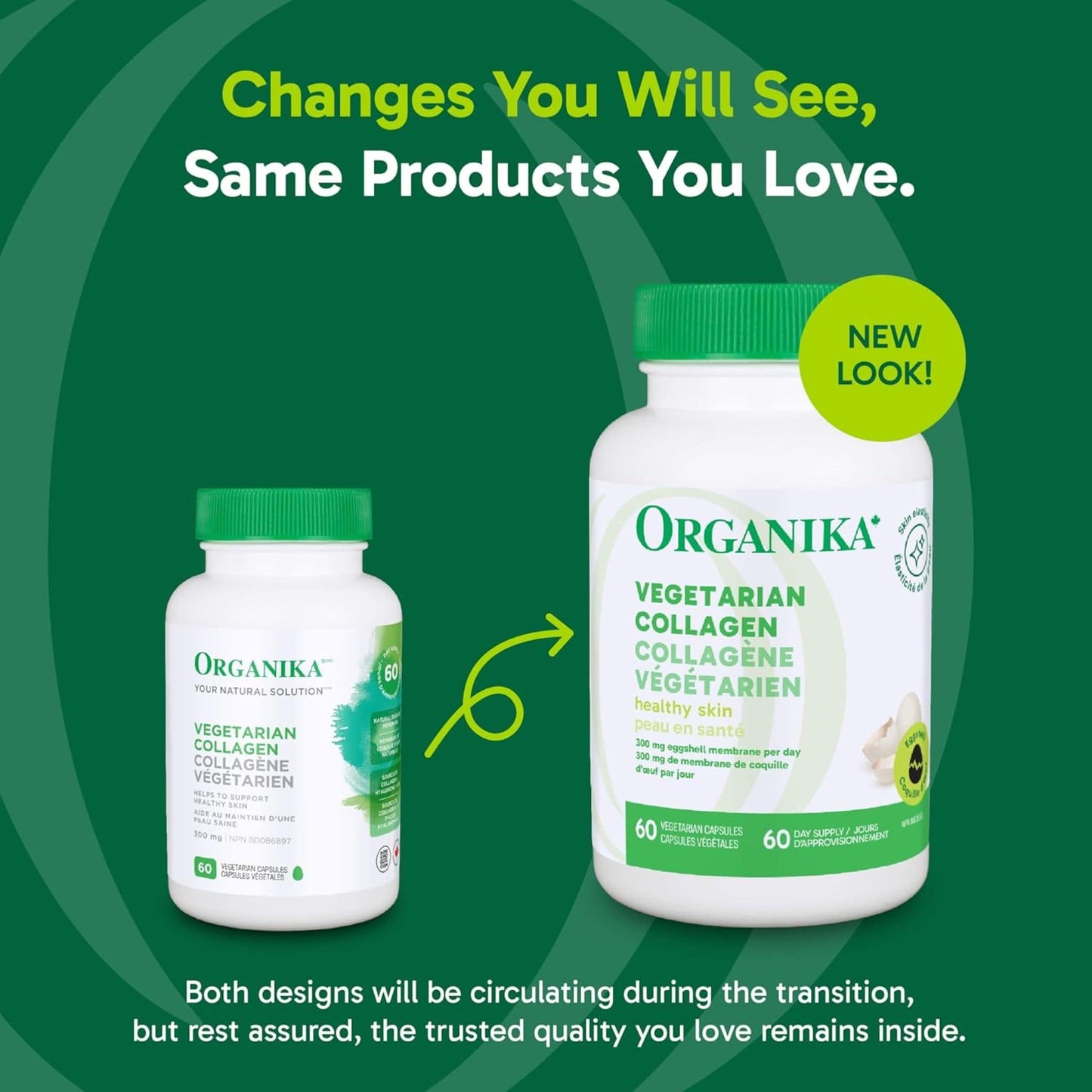 60 Vegetarian Capsules | Organika Vegetarian Collagen