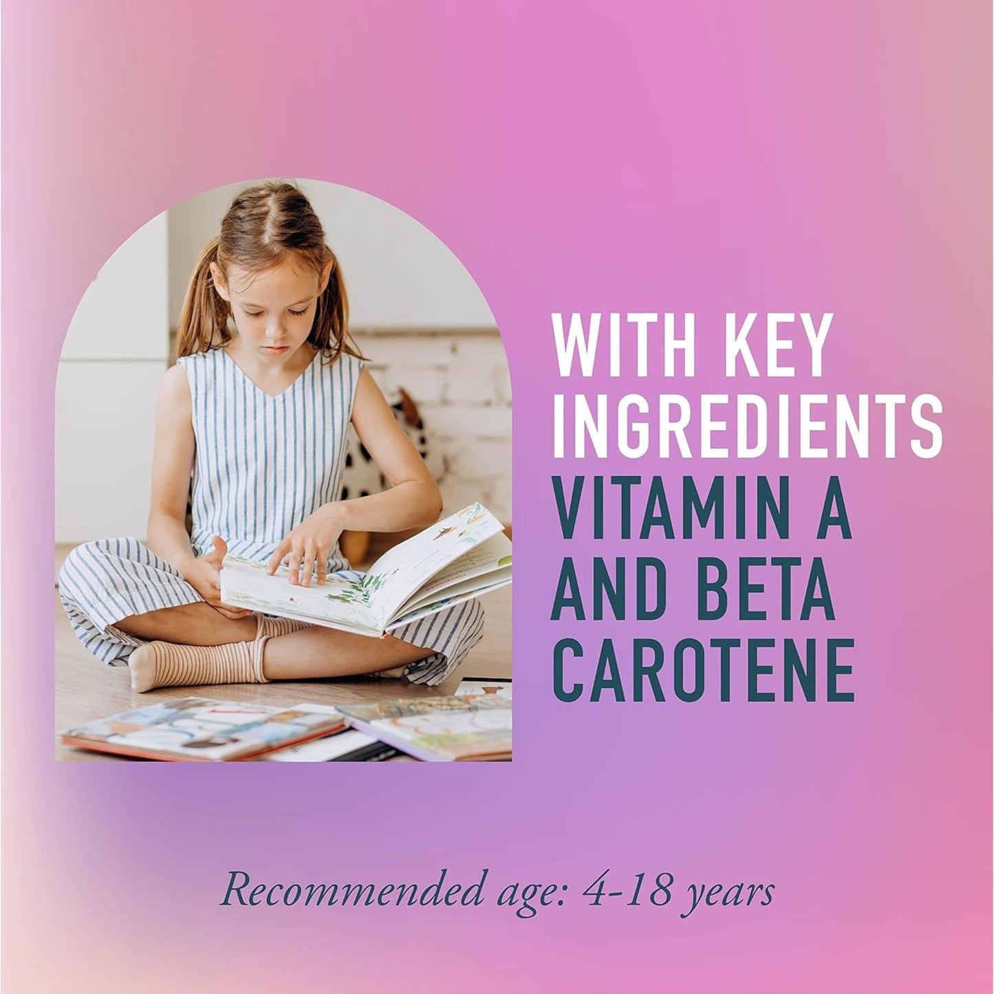 Strawberry Flavour, 90 Chewable Tablets | Organika Kids Vision