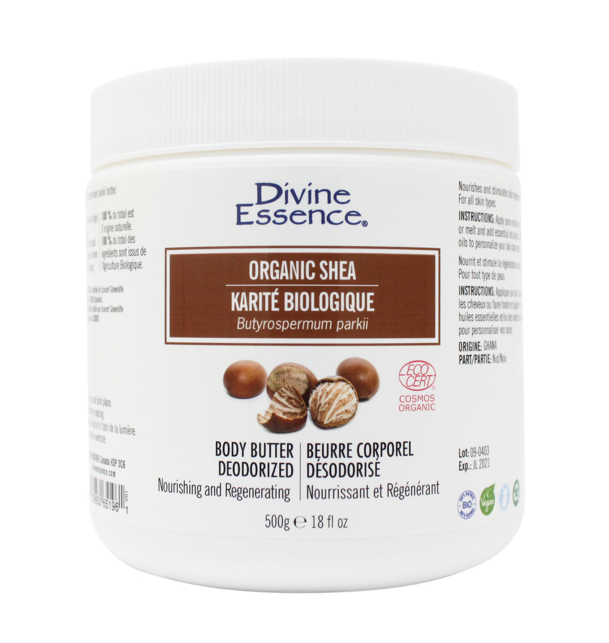 Divine Essence Deodorized Shea Butter 500g