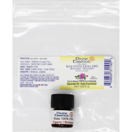 Divine Essence Rose Otto Extra Essential Oil 1ml