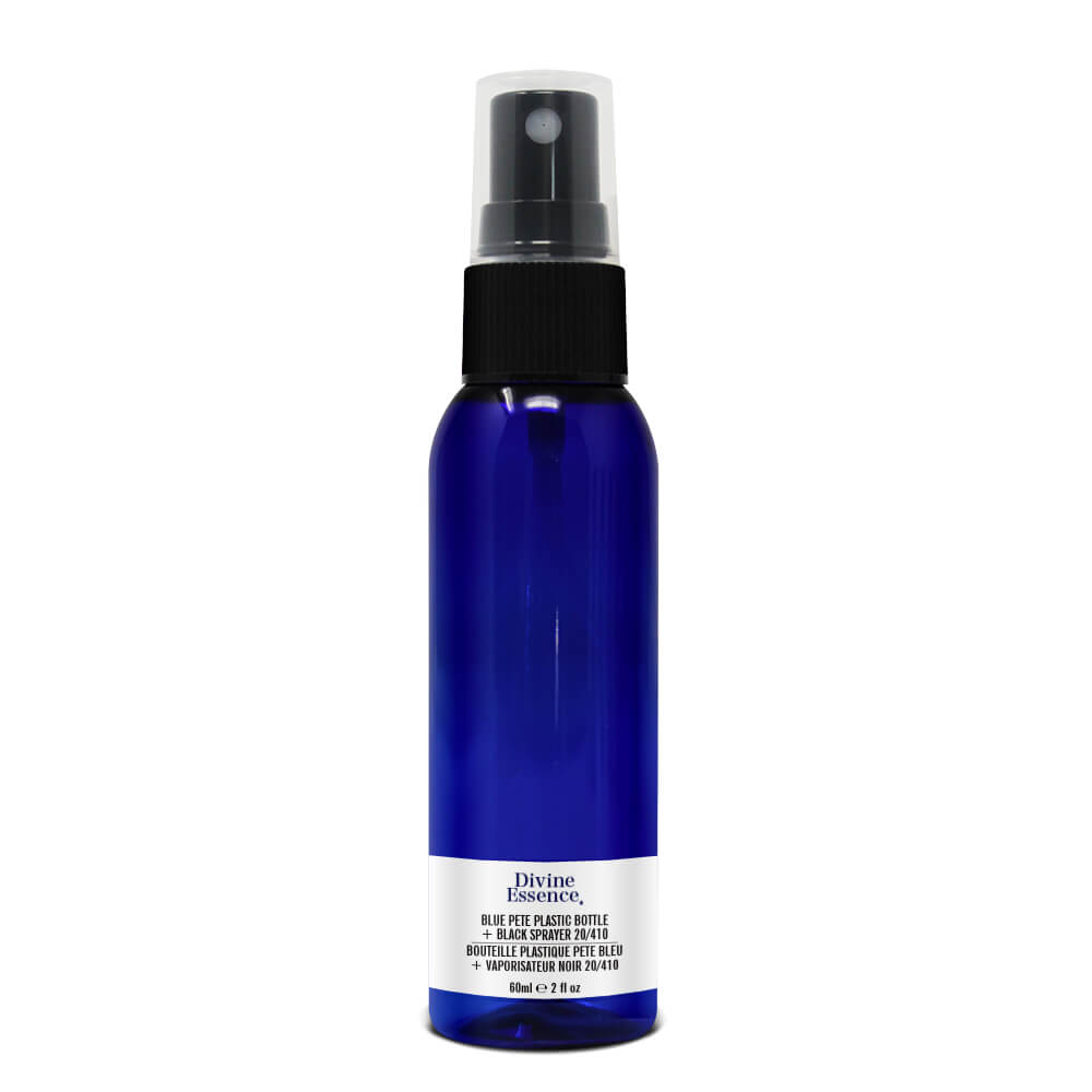 Divine Essence Plastic Spray Bottle 60ml Blue