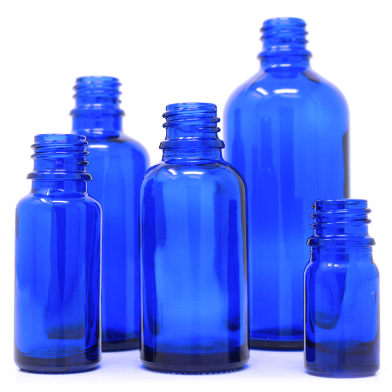 Divine Essence Blue Glass Dropper Bottle 30ml