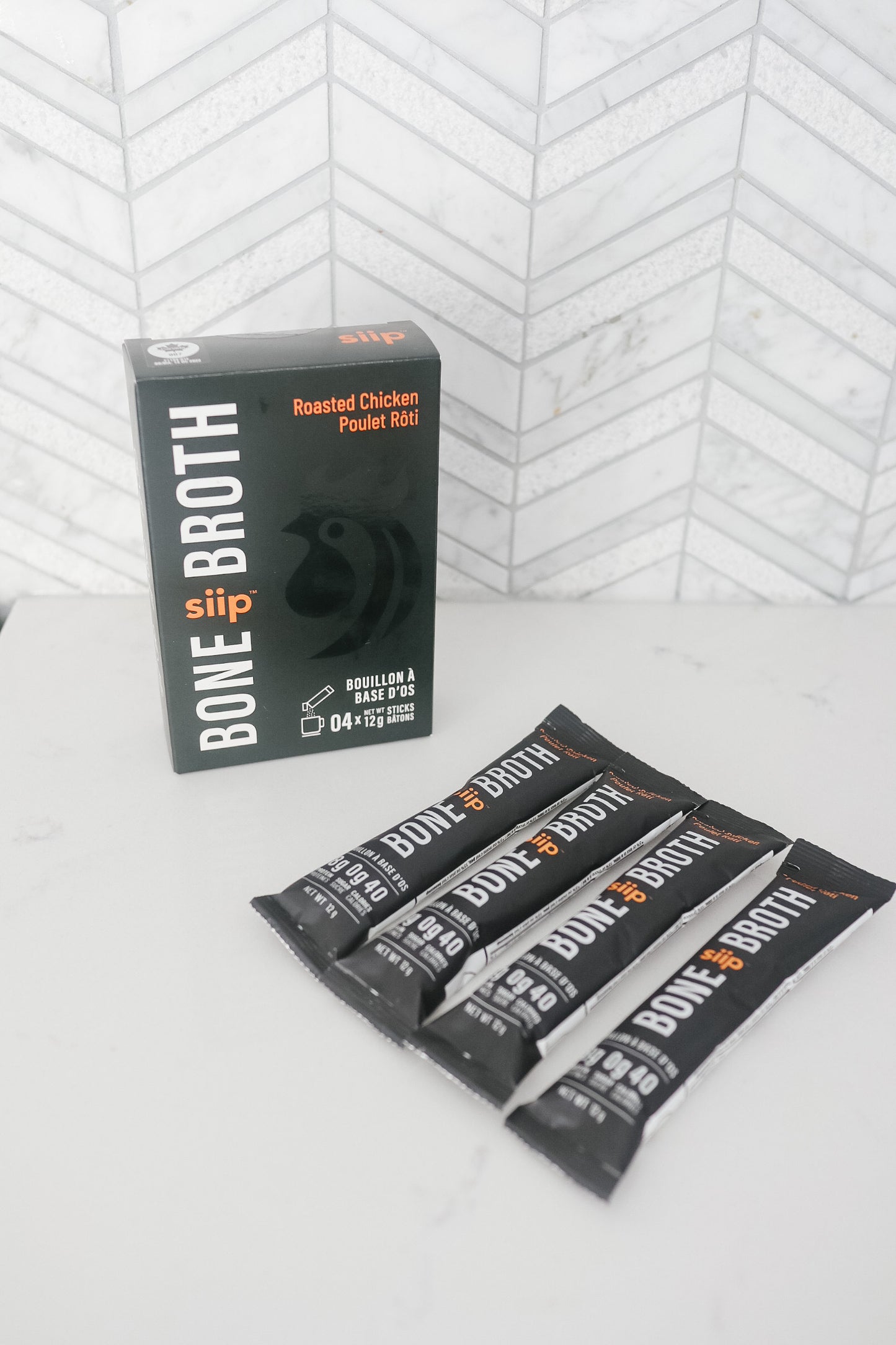 Siip Roasted Chicken Bone Broth, Case of 12 x 4-Pack (48 Sticks)