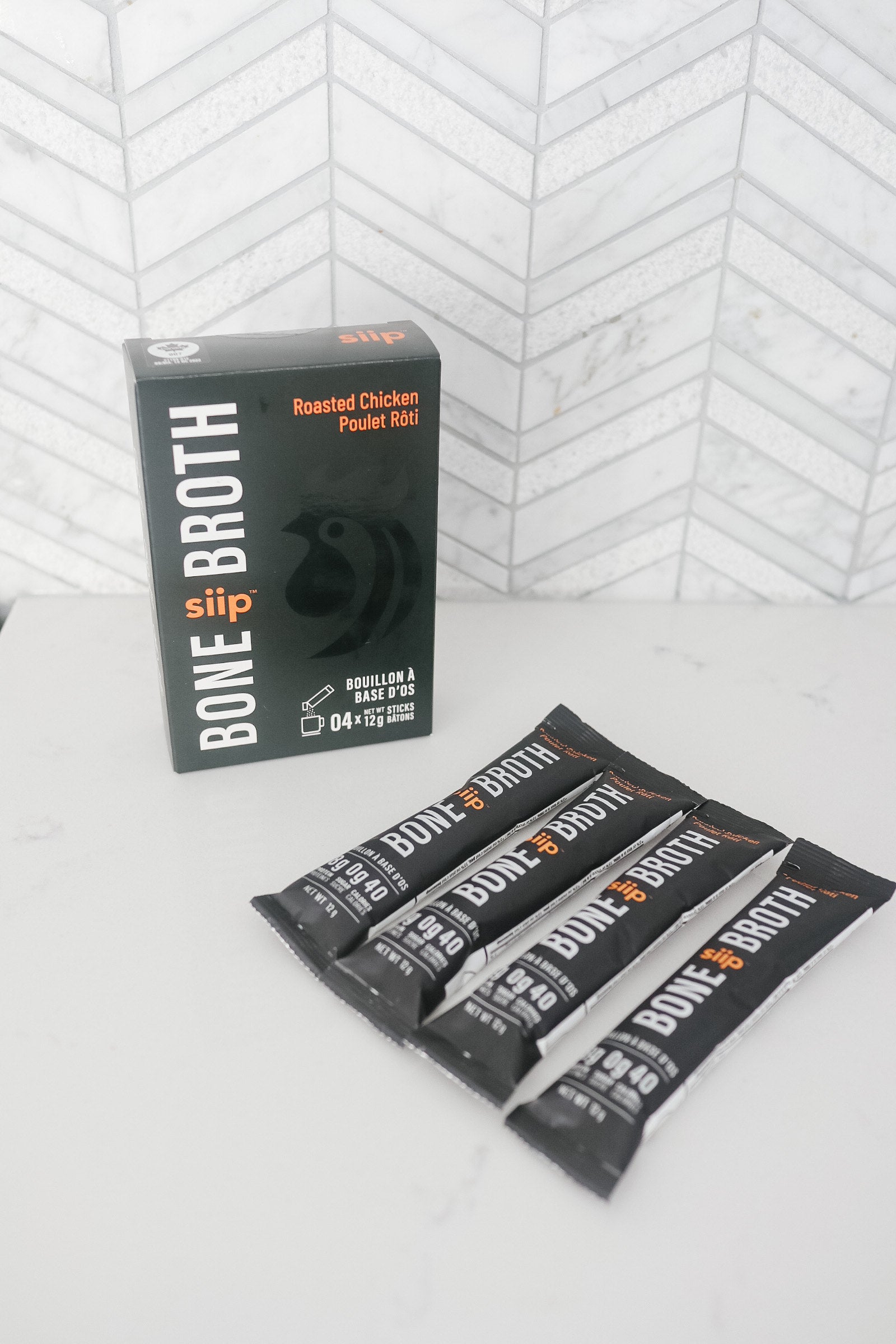 Siip Roasted Chicken Bone Broth, Case of 12 x 4-Pack (48 Sticks)