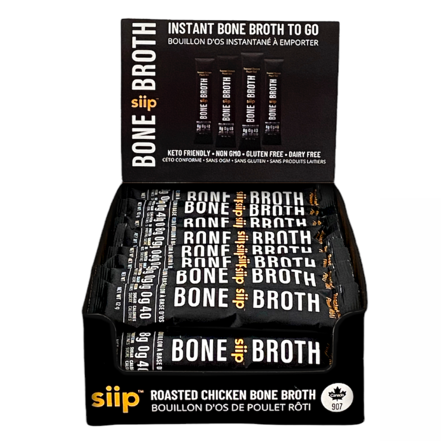 Siip Roasted Chicken Bone Broth, Case of 25 Sticks