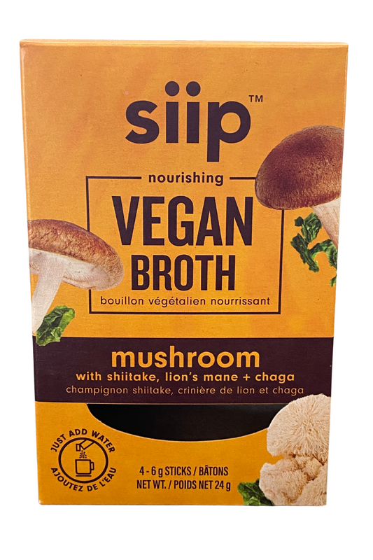 Siip Vegan Mushroom Broth, Case of 12 x 4-Pack (48 Sticks)