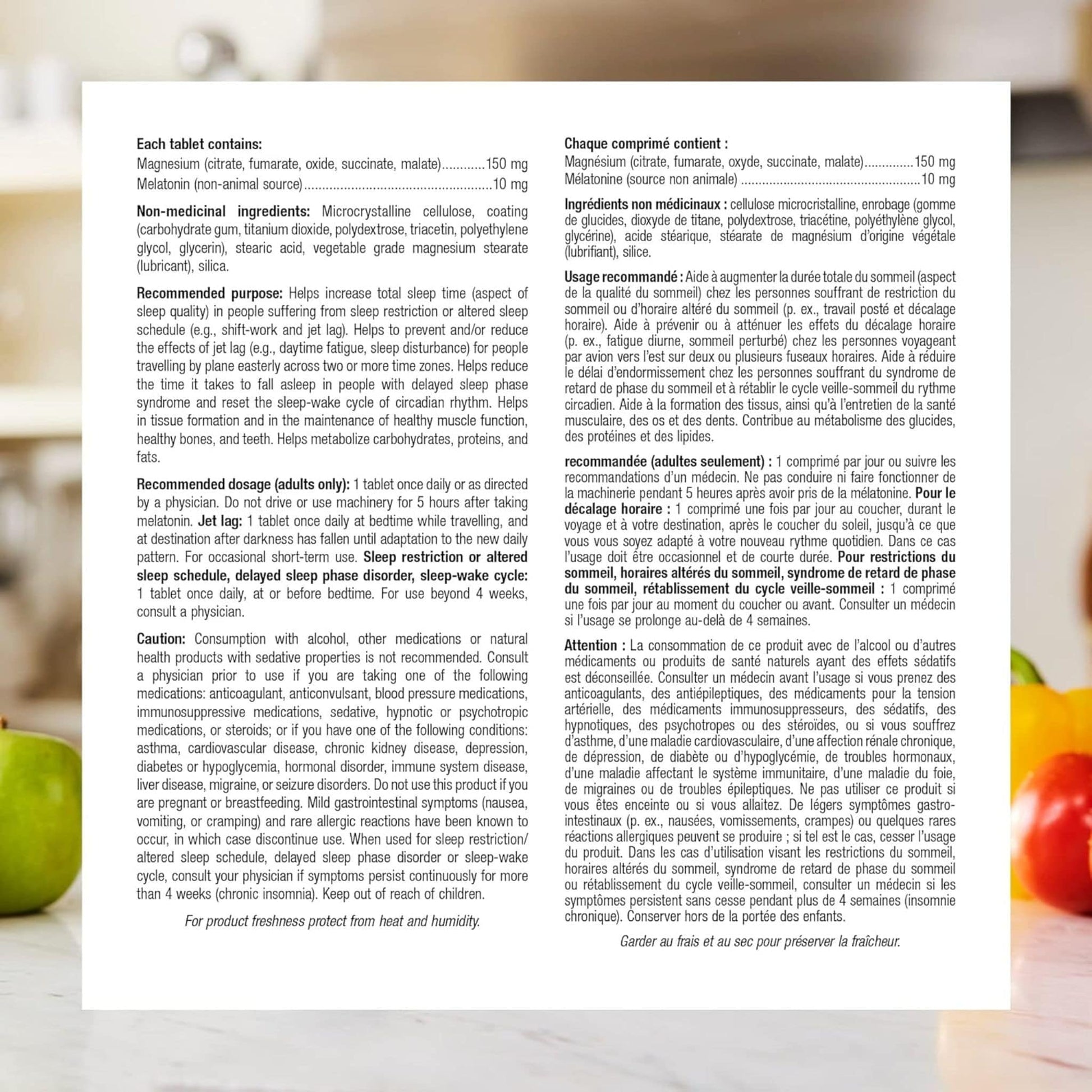 60 Tablets | Webber Naturals Melatonin Magnesium Maximum Strength 10/150mg