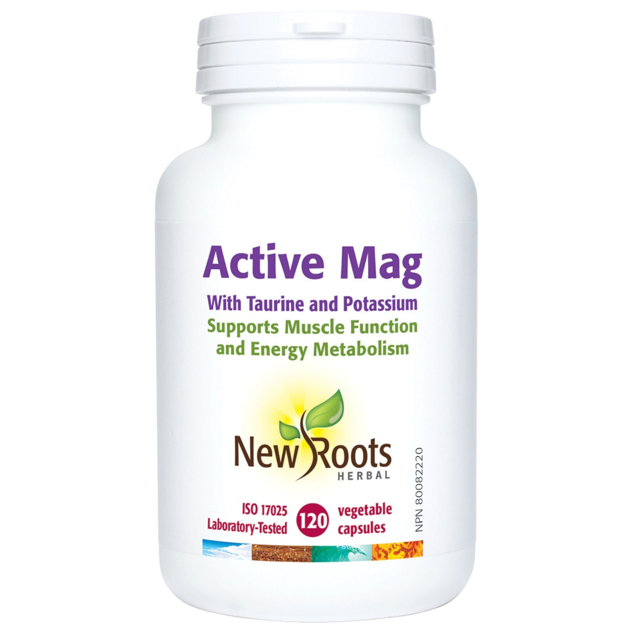New Roots Potassium New Roots Active Mag, Magnesium, Taurine and Potassium, 120 Vegetable