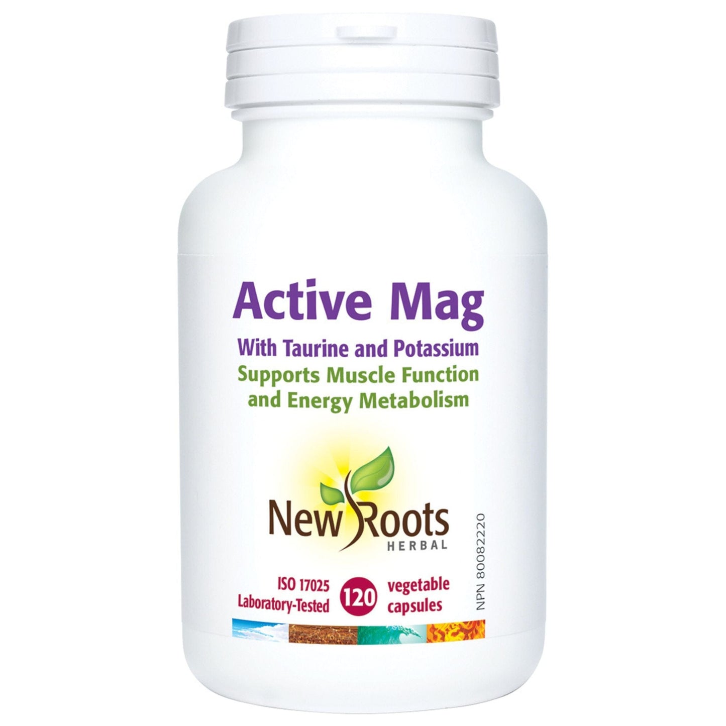 120 Vegetable Capsules | New Roots Herbal Active Mag with Taurine and Potassium