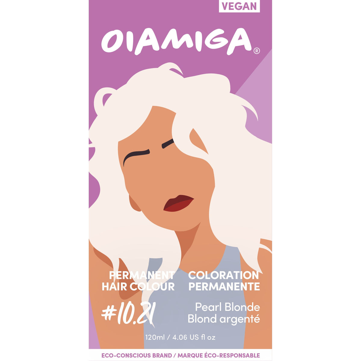 Oiamiga Permanent Hair Colour Kit with Rapid Activator, Vegan, 12 Shades, 120ml - Pearl Blonde
