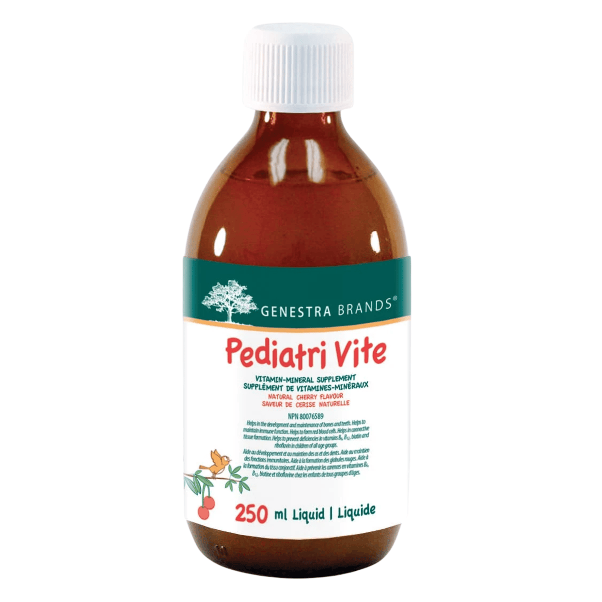 250ml Natural Cherry Flavour | Genestra Pediatri Vite Liquid Multivitamin for Kids