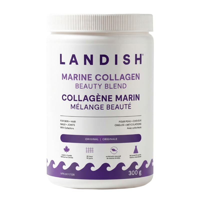 Landish Marine Collagen Beauty Blend, Biotin, Hyaluronic Acid & Acerola, 300g - 300g