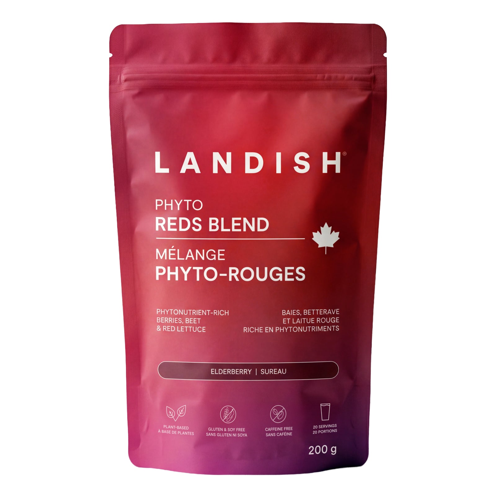 Landish Phyto Reds Blend, Berry Polyphenols with Beet & Elderberry, 200g - 200g
