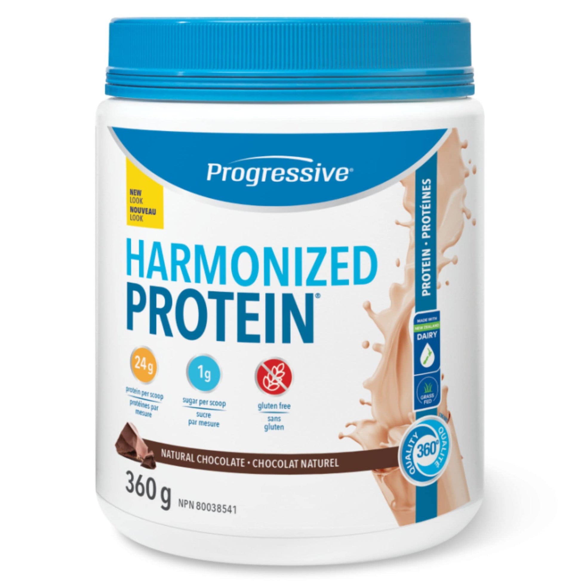 Natural Chocolate 360g | Progressive Harmonized Protein Powder