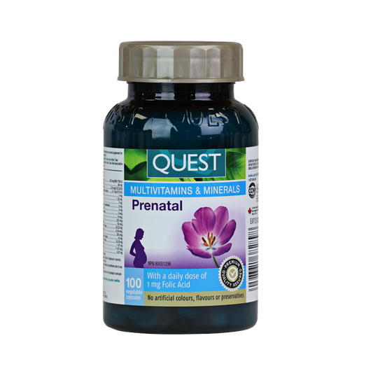 100 Vegetable Capsules | Quest Prenatal Multi with 1mg Folic Acid 100 Vegetable Capsules