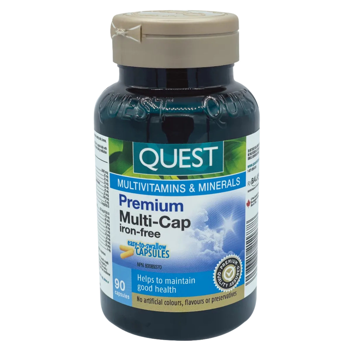 90 Capsules | Quest Premium Multi-Cap Iron-Free 90 Capsules