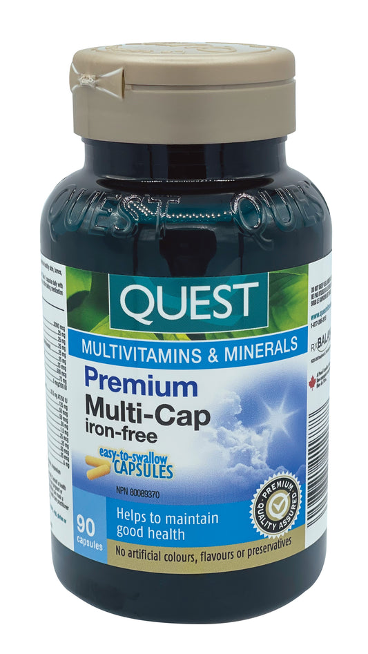 90 Capsules | Quest Premium Multi-Cap Iron-Free 90 Capsules