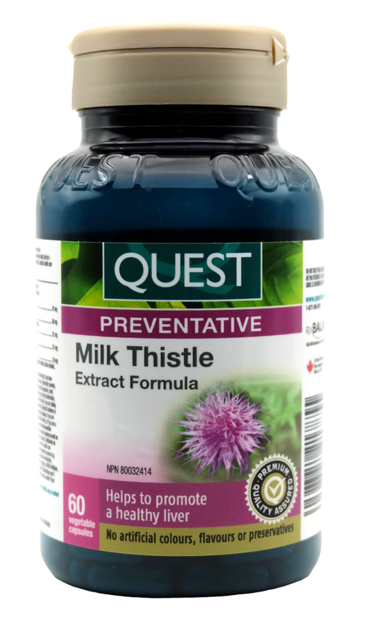 60 Vegetable Capsules | Quest Milk Thistle Extract Formula 60 Vegetable Capsules