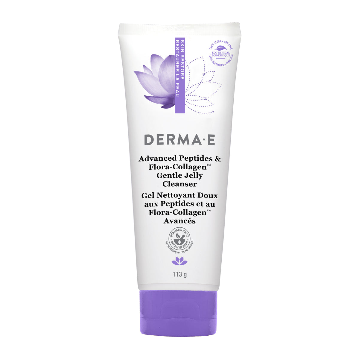 Derma E Advanced Peptides & Flora-Collagen Jelly Cleanser, 113g